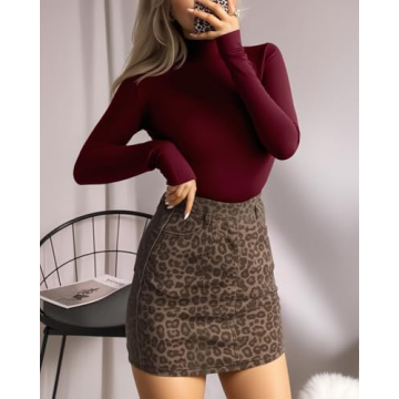 MANGOPOP Women's Long Sleeve Bodysuit for Effortless Style