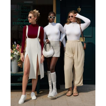 MANGOPOP Women's Long Sleeve Bodysuit for Effortless Style