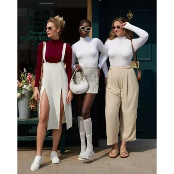 MANGOPOP Women's Long Sleeve Bodysuit for Effortless Style