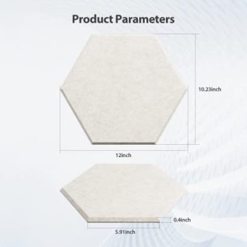 Amantech Acoustic Panels - 12 Pack Hexagonal Sound Proofing