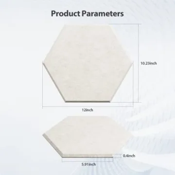 Amantech Acoustic Panels - 12 Pack Hexagonal Sound Proofing