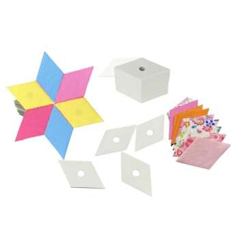Yosine 300pcs 1 Inch Diamond 60 Degrees Paper Piecing Paper for quilting DIY sewing crafts,6 Point Diamond Paper Piecing Templates