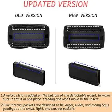 DailyPlus Purse Organizer Insert with Zipper Felt Bag Organizer Handbag Organizer Insert with Key Chain for Tote Purse Bag Black Small