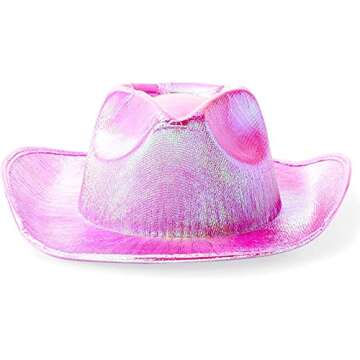 Zodaca Holographic Party Cowboy Hat
