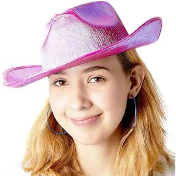 Zodaca Holographic Party Cowboy Hat