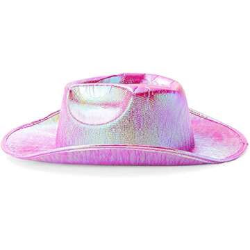 Zodaca Holographic Party Cowboy Hat
