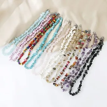 RUOFFETA Turquoise Choker Necklace Natural Crystal Set