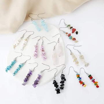 RUOFFETA Turquoise Choker Necklace Natural Crystal Set