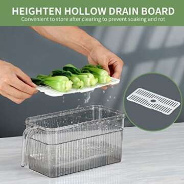 Fridge Organizer with Freshness Timer, Stackable Design, 4Pack