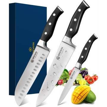 Brewin 3PC Chef Knife Set - High Carbon Steel