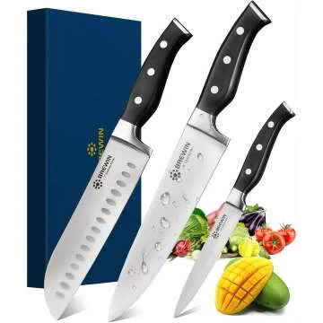 Brewin 3PC Chef Knife Set - High Carbon Steel