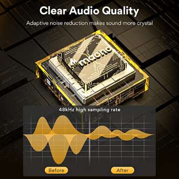 MAONO Compact Wireless Lavalier Microphone, 2.4GHz Dual Lapel Mics with Real-time Monitoring and 22-Level Gain Adjustment for Interview, Vlogging, Live Streaming, Phone, Camera (WM820 A2)