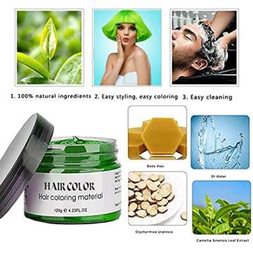 Acosexy Temporary Hair Color Wax - Instant Styles for Festivals, Cosplay & More