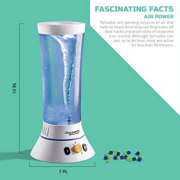 Discovery #MINDBLOWN Tornado Lab, 5-Speed Cyclone Controller, Educational Learning Activity Kit, Fun and Exciting Toy, STEM Experiment Set for Boys, Girls, Kids Ages 6+