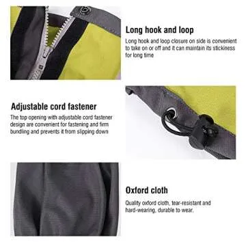 Ultra avoid Tear Boot Gaiters for Hiking , Leg Gaiters with watertight zippered , adjust Shoe Gaiters for Hunting , Breathable Snow Gaiters for Men & Women(Green) , Leg Gaiters with watertight Zip