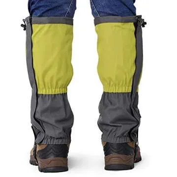 Ultra avoid Tear Boot Gaiters for Hiking , Leg Gaiters with watertight zippered , adjust Shoe Gaiters for Hunting , Breathable Snow Gaiters for Men & Women(Green) , Leg Gaiters with watertight Zip