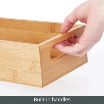 Stylish Bamboo Kitchen Organizer Bins for Any Space