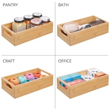 Stylish Bamboo Kitchen Organizer Bins for Any Space