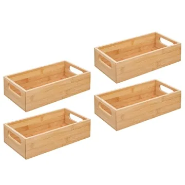Stylish Bamboo Kitchen Organizer Bins for Any Space