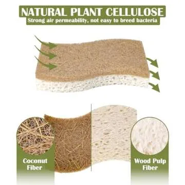 Eco-Friendly DEBETOOL Kitchen Sponge Set - Durable & Biodegradable