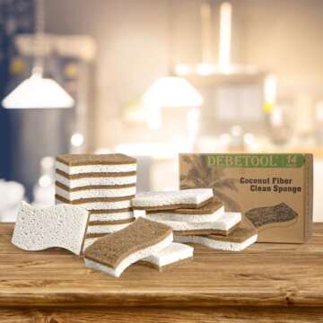 Eco-Friendly DEBETOOL Kitchen Sponge Set - Durable & Biodegradable