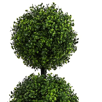 Nearly Natural 3ft Artificial Triple Boxwood Topiary Tree