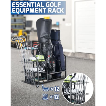 Mythinglogic Golf Storage Organizer for Golf Bags and Clubs