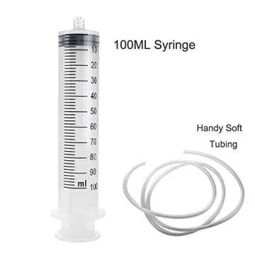 Carejoy 100ml Plastic Syringe with 31.5in Tube