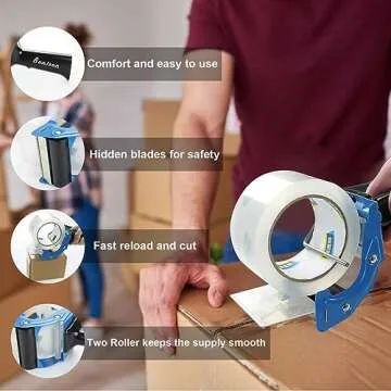 Heavy Duty 3 inch Tape Gun with Quick Load for Packaging
