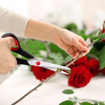 Premium 8" Scissors Bulk 6-Pack, All Purpose Sharp Shears for General Use