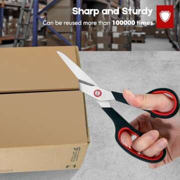 8" Scissors 6-Pack for Home Office Crafting Supplies