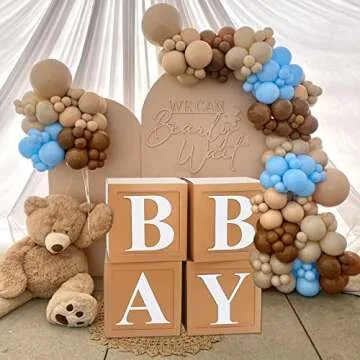 Charming Teddy Bear Baby Shower Blocks for Celebration