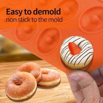 Mini Donut Pan - Silicone 12 Hole Baking Mold