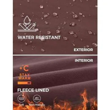 CRZ YOGA Womens Fleece Lined Soft Leggings 26.5" - Lounge Yoga Winter Warm Water Resistant High Waist Casual Thermal Pants Taupe X-Small