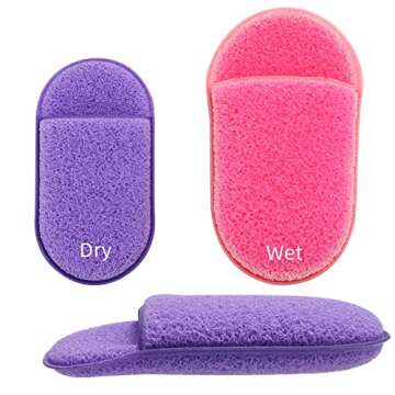 6 Pieces Facial Sponge for Cleansing and Exfoliating, Reusable Makeup Removal Pads Facial Cleansing Brush Face Scrubber Face Wash Sponge