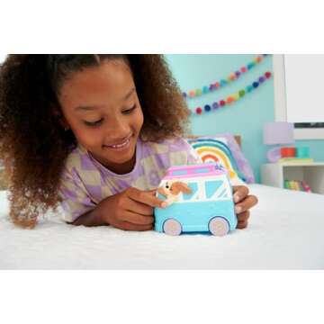 Polly Pocket Dolls & Playset, Seaside Puppy Ride Compact with 11 Accessories, Travel Toy with Fidget...