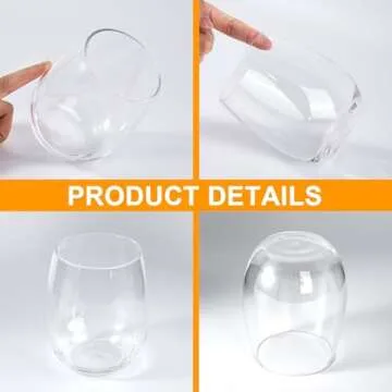KX-WARE Unbreakable 18-ounce Acrylic Stemless Wine Glasses, set of 4 Clear