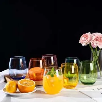 KX-WARE Unbreakable 18-ounce Acrylic Stemless Wine Glasses, set of 4 Clear