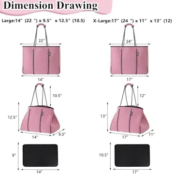 QOGiR Multipurpose Gym Beach Bag - Light Weight, Large, Sports (Dusty Rose, X-Large) …