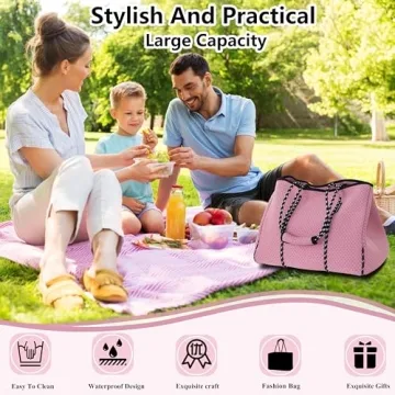 QOGiR Multipurpose Gym Beach Bag - Light Weight, Large, Sports (Dusty Rose, X-Large) …