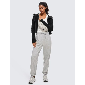 CRZ YOGA Women's Fleece Cropped Hoodie - Soft & Stylish