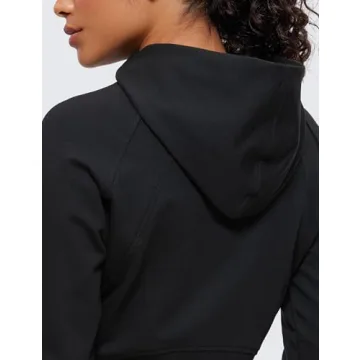 CRZ YOGA Women's Fleece Cropped Hoodie - Soft & Stylish