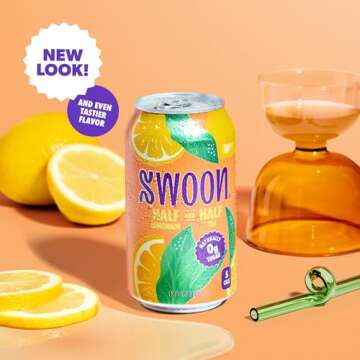 Swoon Half Unsweetened Iced Tea & Half Lemonade - Low Carb, Gluten Free, Keto & Paleo-Friendly - Nat...