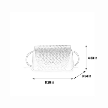 Waiyqju Luxury Mini Small Woven Women's Tote Leather Fashion Travel Daily Crossbody Bag (brown.)