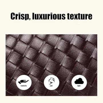 Waiyqju Luxury Mini Small Woven Women's Tote Leather Fashion Travel Daily Crossbody Bag (brown.)