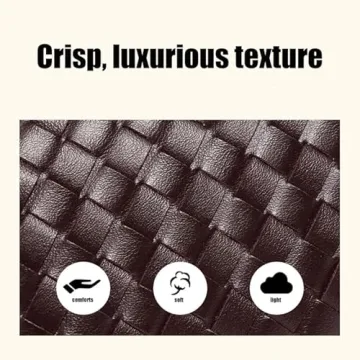 Waiyqju Luxury Mini Small Woven Women's Tote Leather Fashion Travel Daily Crossbody Bag (brown.)