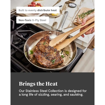 Caraway Stainless Steel Cookware Set - Non-Toxic & Durable