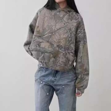 Y2k Cheetah Print Hoodie Pullover Vintage Leopard Print Hoodie Aesthetic Sweatshirt Trendy Graphic S...