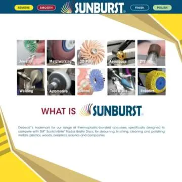 Dedeco Radial Bristle Discs - Coarse 80 Grit for Precision Cleaning