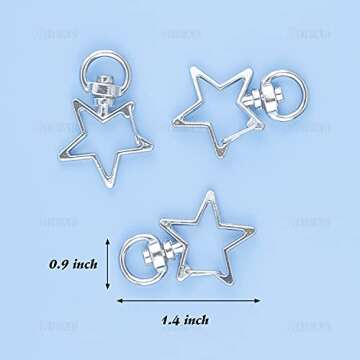 AUEAR, Keychain Metal Spring Snap for DIY Keychain Hanging Buckle and Bag Accessories Creative Key R...